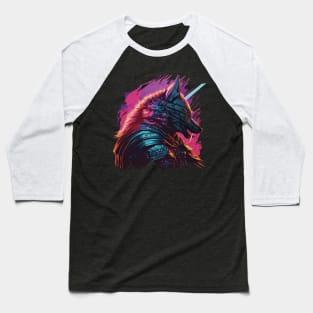 Samurai wolf Baseball T-Shirt